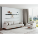 Ver imagem 7 de Sofá 3 Lugares Living Fixo Doha 2,30m em Couro:preto