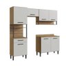 Cozinha Modulada Completa 3 peças 230cm CJ43023-028 Linha Supreme Gralar GraLar Teka/Off White - 3