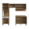 Cozinha Modulada Completa 3 peças 230cm CJ43023-028 Linha Supreme Gralar GraLar Teka/Off White - 4