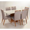 Mesa de jantar + 6 cadeiras Paris Tampo Atenas 160 cm capuccino - 1