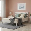 Ver imagem 1 de Cama King Esmeralda Madeira Maciça Resistente Branco