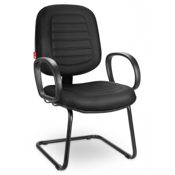 Cadeira Fixa Diretor Preto Tecido Home Office Prd03S - 1