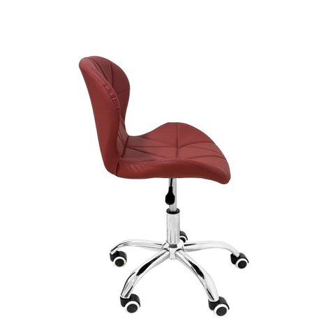 Cadeira Escritório Slim Vegas Base Giratória Estofada Vinho