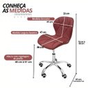 Ver imagem 2 de Cadeira Escritório Slim Vegas Base Giratória Estofada Vinho