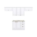 Ver imagem 1 de Cozinha Modulada Completa Americana 5 Peças (3 Armários + 1 Balcão + 1 Complemento) C5P11 Branco - H