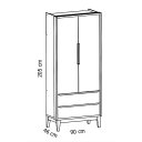 Ver imagem 4 de Guarda Roupa Infantil 2 Portas e 2 Gavetas Areia Classic Madeira