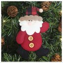 Ver imagem 1 de Kit 2 Enfeites Árvore de Natal Pendente Papai Noel 14,5cm