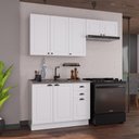 Ver imagem 1 de Armário de Cozinha Modulada Compacta Fidelitá Nara 100% MDF 3 Peças 200cm 8 Portas 2 Gavetas sem
