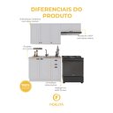 Ver imagem 5 de Armário de Cozinha Modulada Compacta Fidelitá Nara 100% MDF 3 Peças 200cm 8 Portas 2 Gavetas sem