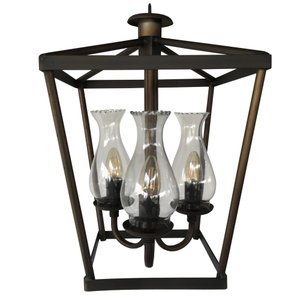 Pendente Rustico Estilo Lampião Com Cúpulas De Vidro Para Salão De Eventos Libertas Rosas Artesanato