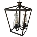 Ver imagem 3 de Pendente Rustico Estilo Lampião Com Cúpulas De Vidro Para Salão De Eventos Libertas Rosas Artesanato