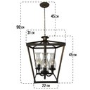 Ver imagem 2 de Pendente Rustico Estilo Lampião Com Cúpulas De Vidro Para Salão De Eventos Libertas Rosas Artesanato