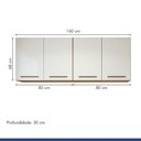 Ver imagem 4 de Lavanderia Modulada Guarapari 2 Armários Aéreos Kaiki Móveis