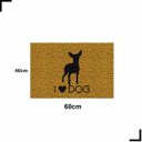 Ver imagem 2 de Tapete Capacho Love Dog Pinscher Amo Cachorro 60x40 Pinther