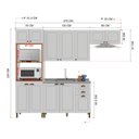 Ver imagem 4 de Cozinha Americana Completa 4 Peças 12 Portas 2 Gavetas Torre Quente Paris