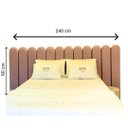 Ver imagem 5 de Cabeceira de Cama Modular Estofada com Led – 12 Placas de 20x60cm Ponta Totalmente Arredondada