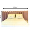 Cabeceira de Cama Modular Estofada com Led – 12 Placas de 20x60cm Ponta Totalmente Arredondada - 5