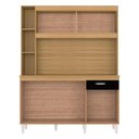 Ver imagem 3 de Cozinha Ambiente Kit Duda 140 Cm Damasco Preto – Poquema