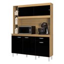 Ver imagem 2 de Cozinha Ambiente Kit Duda 140 Cm Damasco Preto – Poquema