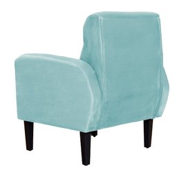 Poltrona Decorativa Luiza Para Sala de Tv Veludo Azul Turquesa - 4