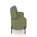 Ver imagem 2 de Sofá Living Decorativo 2 Lugares 1,35m Katara Pés de Ferro Bouclê Verde G33 - Gran Belo