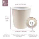 Ver imagem 1 de Cúpula Clássica de Abajur Luminária 15x15x15cm Tecido Algodão Soquete Nacional Ref 83 Cor Bege