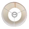 Cúpula Clássica de Abajur Cilíndrica 15x15x15cm Tecido Algodão Soquete Nacional Ref 83 Cor Bege - 3