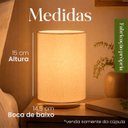 Ver imagem 2 de Cúpula de Abajur 15x15x15cm Tecido Algodão Soquete Nacional Ref 83