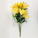 Ver imagem 3 de Lírio Amarelo Buquê 55x30x20cm Planta Artificial Permanente