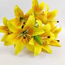 Ver imagem 4 de Lírio Amarelo Buquê 55x30x20cm Planta Artificial Permanente