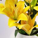 Ver imagem 5 de Lírio Amarelo Buquê 55x30x20cm Planta Artificial Permanente