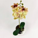 Ver imagem 5 de Orquídea Verde 3D 47x12x10cm Planta Artificial Toque Real