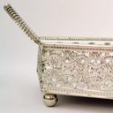 Ver imagem 3 de Bandeja Prata Rafi 10x54x23cm Ferro Com Espelho Retangular