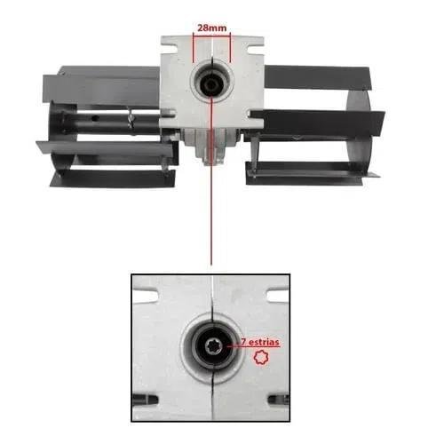 Enxada Rotativa 28mm 7 Estrias para Roçadeiras - 3