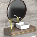 Ver imagem 2 de Porta Toalha Lavabo Bancada Toalheiro de Rosto Dourado Fs