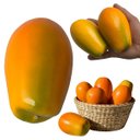 Ver imagem 2 de 7 Mamões Artificiais Decorativos Fruta Realista Ambiente Temático Cenários Decoração Festa Exposição