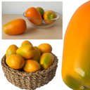 Ver imagem 4 de 7 Mamões Artificiais Decorativos Fruta Realista Ambiente Temático Cenários Decoração Festa Exposição