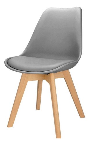 Cadeira Charles Eames Leda Design Wood Estofada Base Madeira Cinza - 7