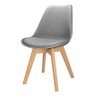 Cadeira Charles Eames Leda Design Wood Estofada Base Madeira Cinza - 7