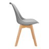 Cadeira Charles Eames Leda Design Wood Estofada Base Madeira Cinza - 9