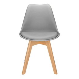 Cadeira Charles Eames Leda Design Wood Estofada Base Madeira Cinza - 8