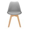 Cadeira Charles Eames Leda Design Wood Estofada Base Madeira Cinza - 8