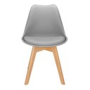 Ver mais imagens de Cadeira Charles Eames Leda Design Wood Estofada Base Madeira Cinza