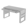 Mesa e Escrivaninha Para Escritório Com 2 Gavetas e Chave: Branco - 7