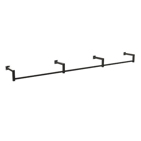 Arara De Parede Para Loja Modelo em L Premium Leve Comac - 8 Tamanhos Preto 270 cm