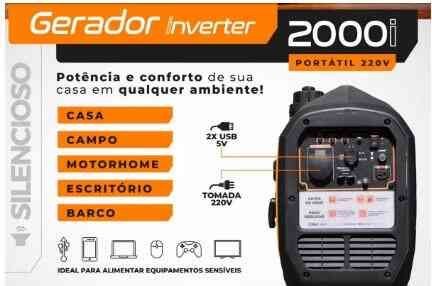Gerador Portátil Inverter 2000i-2 3hp 2kva Csm - 4