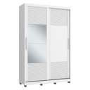 Ver imagem 2 de Guarda-Roupa Solteiro com Espelho 100% MDF 2 Portas Correr 3 Gavetas Multimóveis CR35399 Branco