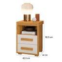 Ver imagem 6 de Mesa de Cabeceira 2 Gavetas Lóquio 100% Mdf - Casa Chick Cinamomo/off White