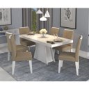 Ver imagem 1 de Conjunto Sala de Jantar Mesa Olivia 6 Cadeiras Nicole Cimol
