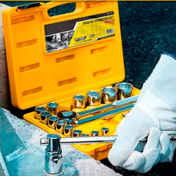 Jogo De Soquete Estriado 1/2 Pol 8 A 32mm 22 Peças - Fertak - 5